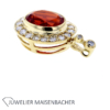 Wunderschöner Feueropal Anhänger mit Brillanten in Gold