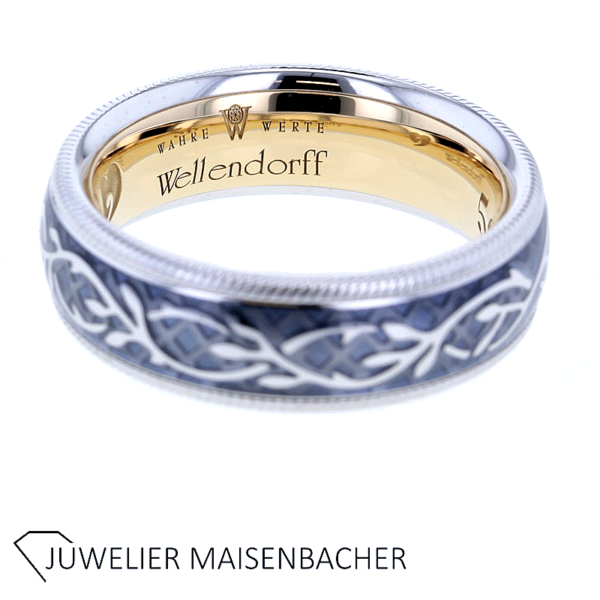 Wellendorff Dreh- Ring Flieder Heidelbeere mit Brillant – Bild 3