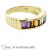 Set-bestehend aus Ring und Halbcreolen mit Brillanten und Edelsteinen – Bild 10