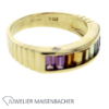 Set-bestehend aus Ring und Halbcreolen mit Brillanten und Edelsteinen – Bild 7