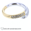 Geschwungener "Twist" Brillantring Pavé gefasst Gold – Bild 2
