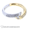 Geschwungener "Twist" Brillantring Pavé gefasst Gold – Bild 4