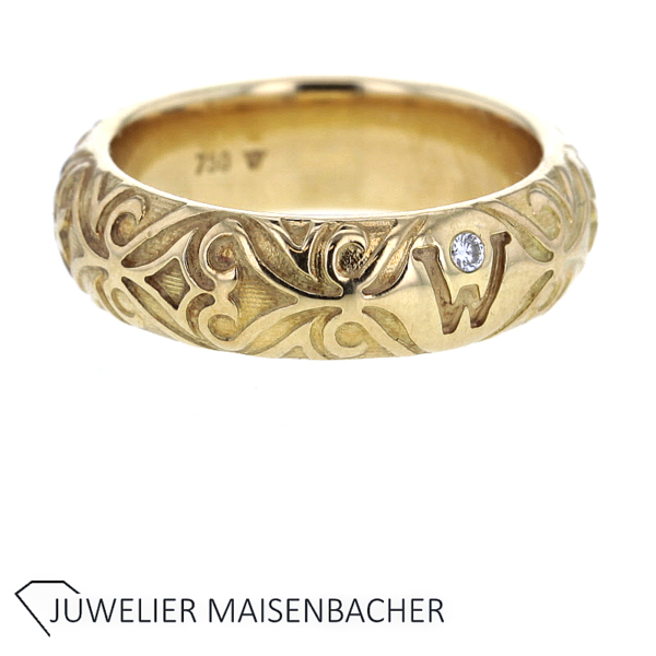 Wellendorff Ring Clyde Vintage mit 1 Brillant – Bild 5