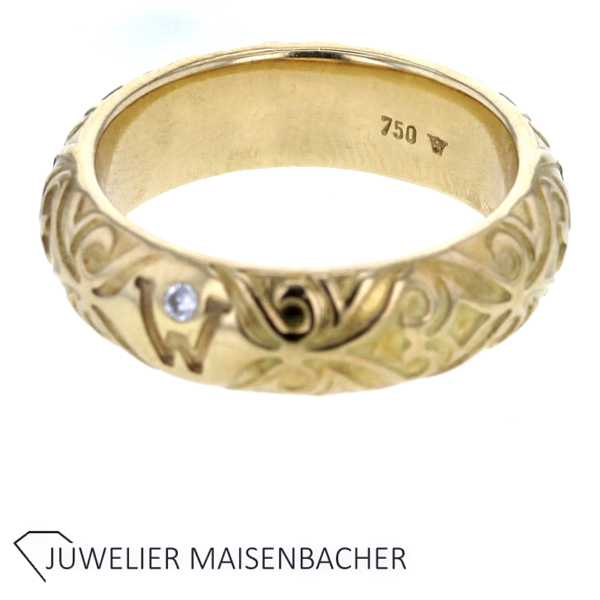 Wellendorff Ring Clyde Vintage mit 1 Brillant – Bild 3