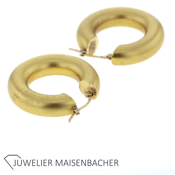 Klassiker Creolen in Gold – Bild 2