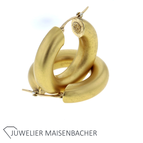 Klassiker Creolen in Gold – Bild 4