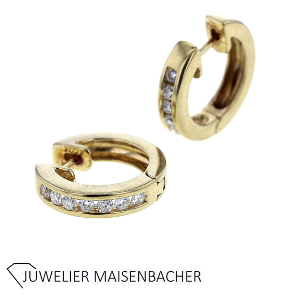 Creolen mit Brillanten Gold