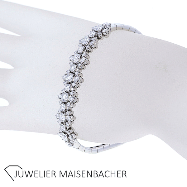 Vintage Blumen Brillant Armband Gold – Bild 10