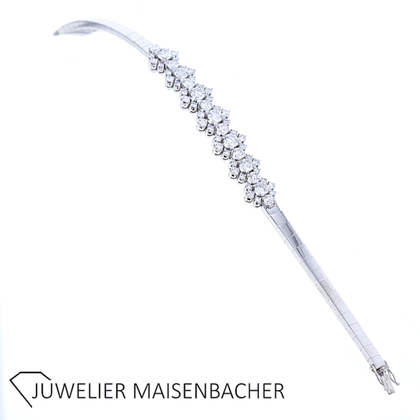 Vintage Blumen Brillant Armband Gold – Bild 12
