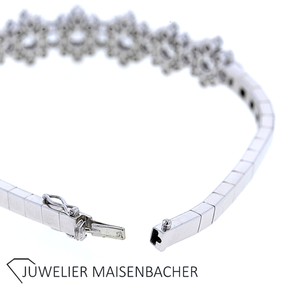Vintage Blumen Brillant Armband Gold – Bild 13