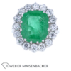 Smaragd Entourage Brillant Ring Gold