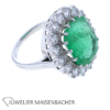 Smaragd Entourage Brillant Ring Gold – Bild 2
