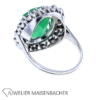 Smaragd Entourage Brillant Ring Gold – Bild 4