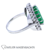 Smaragd Entourage Brillant Ring Gold – Bild 5