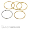 Kugel / Vorsteckringe Ringe Set 5 Stück Weiß-/Rosé-/Gelbgold – Bild 4