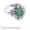 Smaragd Entourage Brillant Ring Gold – Bild 5
