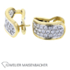 Opulente Halbcreole / Ohrclips mit Brillanten Gold