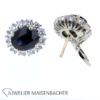 Ohrstecker/Clipbrisur mit Brillanten und Safir Gold – Bild 4