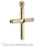 Chopard Happy Diamonds opulenter Kreuz-Anhänger mit Edelsteinen Gold – Bild 2