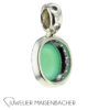 "Juwelier Deiter" Schmuckset aus Chrysopras und Brillant, Ring und Anhänger – Bild 4