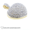 Herz-Anhänger mit Brillanten Pavé gefasst – Bild 2
