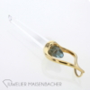 Anhänger *Elfe* Aquamarin & Bergkristall, Gold – Bild 2