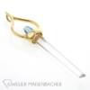 Anhänger *Elfe* Aquamarin & Bergkristall, Gold
