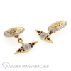 Antike Manschettenknöpfe mit Diamanten und Emaille, Frankreich um 1850 – Bild 2