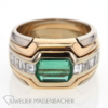 Außergewöhnlicher, massiver Smaragd Ring mit Diamant – Bild 2