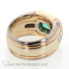 Außergewöhnlicher, massiver Smaragd Ring mit Diamant – Bild 3