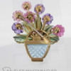 Brosche *Edelstein-Blumenbouquet* Gelbgold – Bild 2