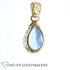 Anhänger mit großem Edelstein Aquamarin in Tropfenform Gold – Bild 4