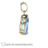 Anhänger mit großem Edelstein Aquamarin in Tropfenform Gold – Bild 5