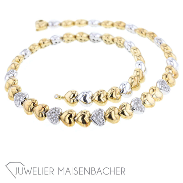 *Wolfgang Heinekamp* Herz an Herz Brillant Collier – Bild 2