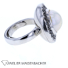 Damenring mit Mabe Perle und schwarzen Brillanten Gold – Bild 4