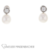 Südseezuchtperlen-Collier mit Solitairohrstecker und Einhänger – Bild 3