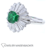 Hochwertiger Smaragd Platin Diamant Ring – Bild 2
