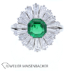Hochwertiger Smaragd Platin Diamant Ring