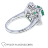 Hochwertiger Smaragd Platin Diamant Ring – Bild 3