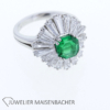 Hochwertiger Smaragd Platin Diamant Ring – Bild 4