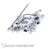Diamant Brosche mit Saphir Gold – Bild 2