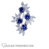 Diamant Brosche mit Saphir Gold – Bild 3