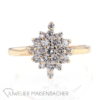 Brillant-Cluster Ring Gold