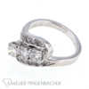 Wunderschöner zarter Halo Engagement Brillantring Weißgold – Bild 3