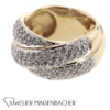 Opulenter Croisé-Ring mit Brillanten Gold