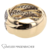 Opulenter Croisé-Ring mit Brillanten Gold – Bild 3