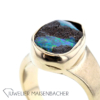 Handgearbeiteter Ring mit außergewöhnlichen Boulder-Opal Gold – Bild 2