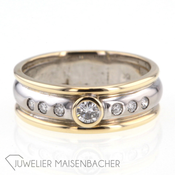 Luxuriöser Ring mit Diamanten Gold – Bild 2