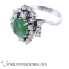 Smaragd Entourage Brillant Ring Gold – Bild 2