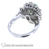 Smaragd Entourage Brillant Ring Gold – Bild 3